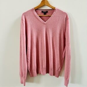 Banana Republic Silk/Cashmere Blend Pink V Neck Sweater Size M